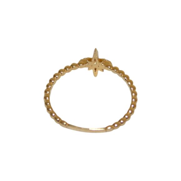 14k Solid Gold Stacking Star Ring 1.47 Grams Size 7.5 - Picture 9 of 9